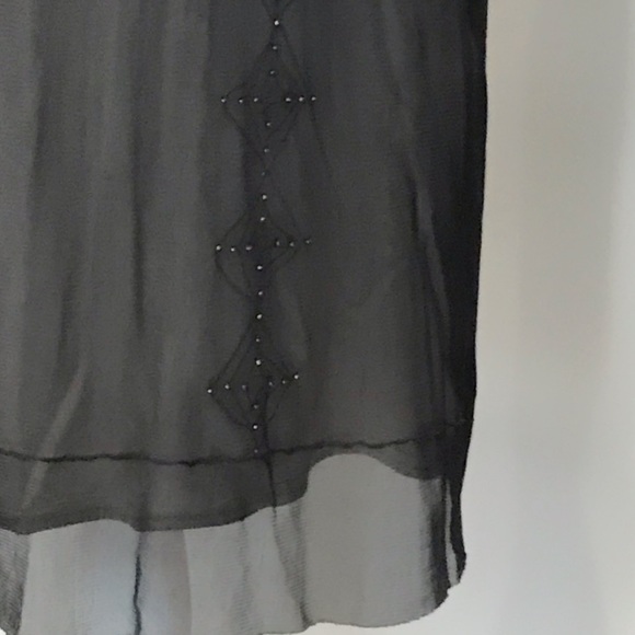 Vintage Black Max Studio Skirt with Rhinestones - Picture 7 of 7